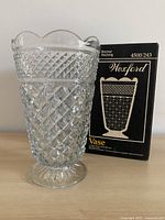 Vase with retail box showing pattern and branding