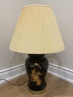 Full view of lamp with shade attached