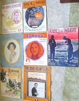 Overview showing all seven sheet music covers