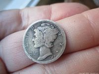 Obverse showing Liberty head and 1917 date