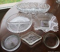 Top view showing all six glass pieces for pattern and shape identification