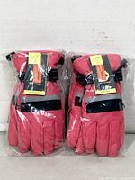 Front view of both sealed glove pairs showing tags and color