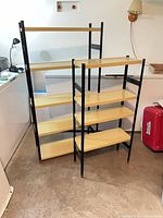 Both shelving units front view