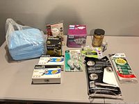 All items laid out on table