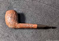 Full side view of briar wood straight billiard pipe