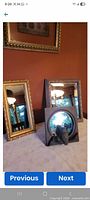 All three mirrors standing on surface