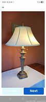Full view of lamp with shade