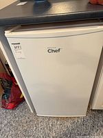 Front view of Master Chef bar fridge closed