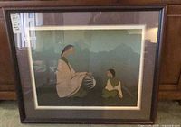 Full view of framed print showing artwork and frame