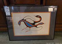 Framed print front view with artist tag visible