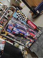 Front of Carrera GO!!! DTM slot racing set box with car images