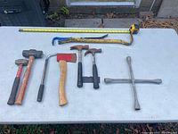 All nine tools laid out on table for overview