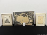 Group shot showing all three framed prints side by side