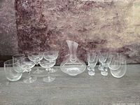All 13 glass pieces arranged together