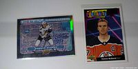 Front view of both insert cards Bedard CS-11 and McDavid P-1 in sleeves