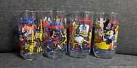 Front view of all four Disney McDonald’s glasses