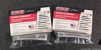Front view of both sealed OP/TECH USA System Connectors Extensions XL packages