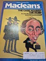 Front cover of Maclean's May 31 1976 showing caricature and address label