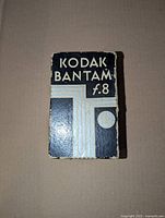 Front of Kodak Bantam f/8 box