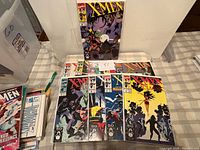 Overview of 7 X-Men Classic comics on table