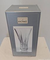 Boxed Distinctly Home crystal vase showing product image and branding