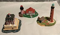All three lighthouse dioramas overview