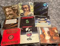 All LP jackets laid out showing cover art and wear