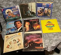 All eight records arranged for overview