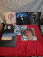 All seven Barry Manilow LP albums laid out together