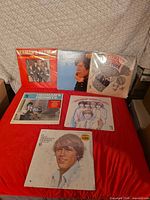Six Herman’s Hermits LPs displayed; overview of lot