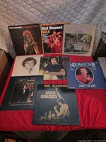 All eight Neil Diamond album covers displayed