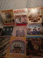 All eight Beatles albums displayed