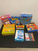 Overall lot showing all eight items on table