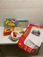 Group shot of all six items on table