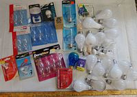 Group shot of all loose and packaged bulbs