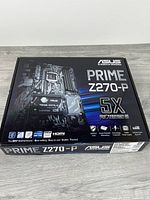 Front view of retail box showing model and features