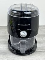 Front view of Hamilton Beach slushie and snow cone maker showing full appliance