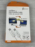 Front of retail box showing product name, brand, compatibility, and image of cable