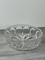 Overall view of the cut crystal dish