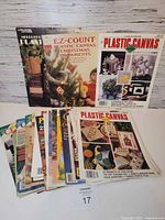 All leaflets and magazines arranged upright and in stack