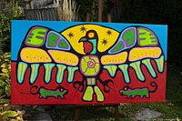 Front view of entire acrylic painting on canvas