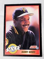 Front of Barry Bonds 1991 Score MVP card
