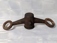 Full view of cast iron handle tool front