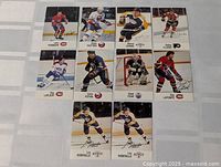 All eleven cards laid out on surface