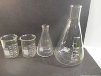 Group shot of all four Pyrex glass pieces