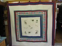 Full view of quilt hanging