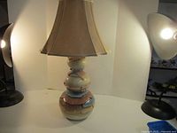 Full view of lamp with shade