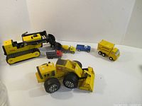 Group shot of all six Tonka vehicles