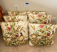 All six pillows grouped