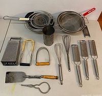 All utensils laid out on table